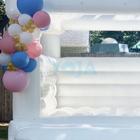 Istana Balon Tiup PVC OEM untuk Anak-anak 13FT Warna Putih dengan Blower untuk Sewa