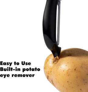 2-Pack Premium Swivel Stainless Steel <b>Vegetable</b> Peeler Eco-Friendly and Sustainable Kitchenware <b>Tool</b> Black Customized Logo - Product Image 3