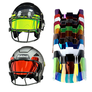 Visières de football en acrylique miroir grandeur nature, chromées, pour collection, protection des yeux, pour casques de football Riddle <span class=keywords><strong>Schutt</strong></span>, pour vitrine d'exposition - Product Image 1