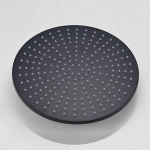 مجموعة رأس دش دائري أسود غير لامع مقاس 10 بوصات لعام 2025 مع رأس دش يدوي وصمام تحكم حراري للتدليك وتأثير المطر - Product Image 3