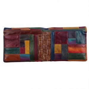Cartera de Cuero Genuino con Bordado de Letras y Estrellas, Diseño Moderno con Cierre Abierto, Impermeable, para Hombre, en Varios Tamaños - Product Image 5