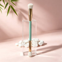Ensemble de pinceaux de maquillage 6 pièces à double embout, couleurs macaron, poils synthétiques pour le visage, le blush, le fond de teint, le correcteur, les ombres à paupières, personnalisable