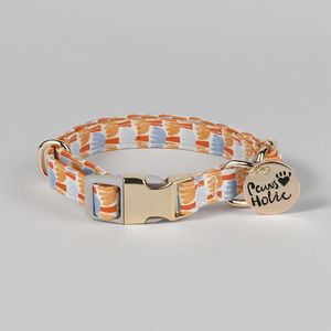 M Fashion Luxury Cotton Dog Collar Elegant Modern Print Soft & Durable OEM ODM Wholesale - Product Image 1