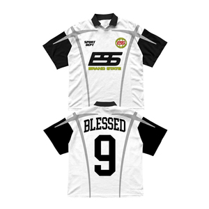 Özel örgü süblimasyon Boxy kırpılmış şerit konsept Retro Polo futbol forması - Product Image 6