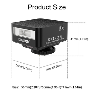 Chuyên Nghiệp Mini Phổ Hot Giày Speedlite F30 GN15 7 Mức Độ Nhấp Nháy Tốc Độ Cao Đồng Bộ Có Thể Sạc Lại Cho Phim Kỹ Thuật Số Máy Ảnh - Product Image 2