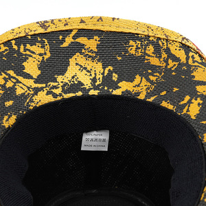 Classiques Amérique Drapeau Peinture Chapeaux De Paille pour Femmes et Hommes D'été Casual Scrawl Style Large Bord Cowboy Chapeaux De Paille Bandes De Cuir - Product Image 5