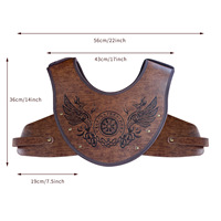 Plastron de protection en cuir PU Viking WJF75, motif Phénix en relief, design médiéval, design runes nordiques