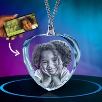 Collar de Cristal K9 en Blanco con Grabado Láser 3D Personalizado, Llavero de Cristal para Regalos y Recuerdos, Precio de Fábrica