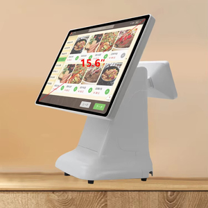 15.6 pouces écran tactile caisse caissier tout en un système de point de vente imprimante scanner Double affichage client terminal de restaurant de détail - Product Image 3