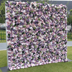 Kit de support de toile de fond mural à fleurs-Panneau de fleurs artificielles portable avec étui de transport pour décorations de fête de mariage - Product Image 2