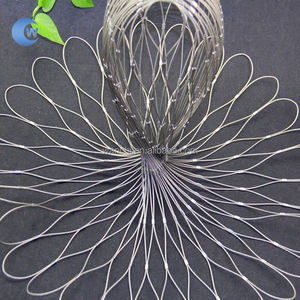 크기 40x65 100x100 유연한 스테인레스 스틸 304 손으로 짠 와이어 로프 메쉬 가방 배낭 도난 방지/램프 낙하 방지 - Product Image 4