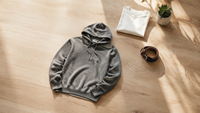 Sweat à capuche pour homme en coton biologique mélangé, tissé, imprimé sur mesure, écologique, anti-rétrécissement, respirant, coupe classique
