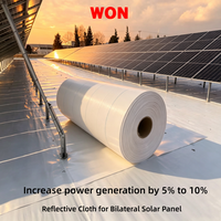 Géotextile WON pour centrale solaire, feuille réfléchissante pour panneau solaire photovoltaïque, membrane réfléchissante solaire en géotextile pour PV
