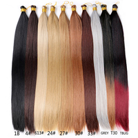 Échantillon Gratuit, Mèches de Cheveux Raides Synthétiques de 24 Pouces, Texture Lisse, pour Femmes Noires Africaines