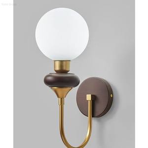 Applique murale LED moderne, motif rétro, tissu, fer, interrupteur à tirette, intensité réglable, pour chambre à coucher, chevet, salon - Product Image 5