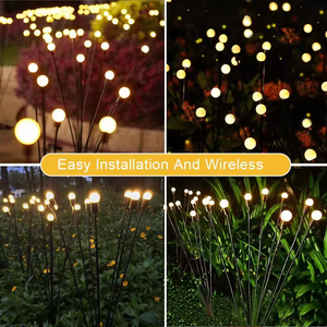 Outdoor <b>Solar</b> Pathway <b>Light</b> Waterproof 6/8/10 Heads Led <b>Powered</b> Swaying Firefly Lamp Starburst <b>Solar</b> Firefly <b>Garden</b> <b>Light</b> - Product Image 5
