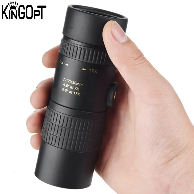 Kingopt değişken 7-17x30 taşınabilir yakınlaştırma monoküler teleskop cep telefonu kamera Lens