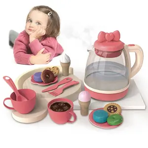 High Quality Kitchen Toys Pretend Play Tea Cup Set Kids Pretend Play Tea Party Accessories Cake Toys Set