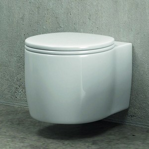 WC Sospeso in Ceramica Alizee-S90 Kamalu con Sistema di Chiusura Soft-Close, Scarico Doppio, Forma Allungata per Bagno di Villa, Telecomando Incluso - Product Image 6