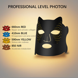 Lumière LED <span class=keywords><strong>Luminothérapie</strong></span> Masseur Vibrant Anti-Rides Niveau Facial Photon 4 Couleurs <span class=keywords><strong>Masque</strong></span> Machine Instrument de Beauté - Product Image 2