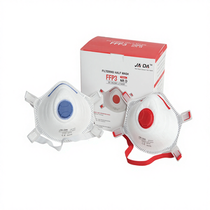 قناع نصف وجه عالي الجودة من نوع JADA FFP3 للاستخدام مرة واحدة مع صمام تنفس وفلتر رباعي الطبقات من البولي يوريثين ووسادة أنف كاملة، متوفر بالجملة من المصنع - Product Image 5
