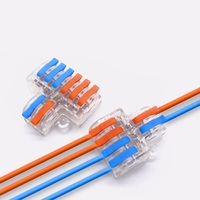 Sundimo Fil électrique Compact Connecteurs à connexion rapide Levier Fil Écrou Connecteur Assortiment de bornes pour 28-12 AWG 2 en 4 sorties