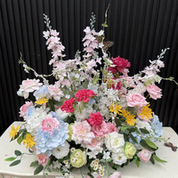 ALR-BL02 Décoration de sol bleue, arrangement floral artificiel réaliste pour allée, présentation au sol pour événements de mariage en bord de mer