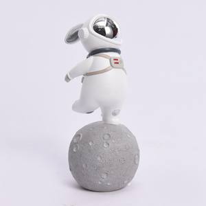 Lively <span class=keywords><strong>Chubby</strong></span> Pedal Luna Conejo Astronauta Artesanía Decoración Dormitorio Regalo Escultura de resina - Product Image 3