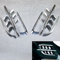 Accessoires de moto en plastique ABS de haute qualité pour Goldwing GL1800 2001-2011, carénage chromé Shark Gills, ajustement universel, 1 ensemble