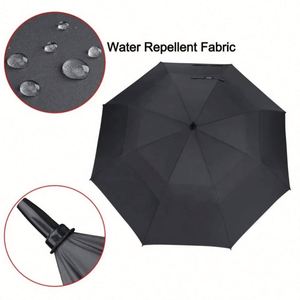 Luxury Classic Auto-<b>Folding</b> Three-<b>folding</b> Non-rotatable Golf Umbrella Custom Logo 190T Pongee Polyester UV Protected Promotional - Product Image 5