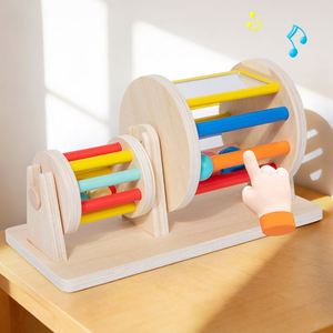 Juego Educativo 2 en 1 para el Desarrollo Sensorial de Bebés y Niños Pequeños, Regalos, Tambores Giratorios con Bolas de Colores - Product Image 2