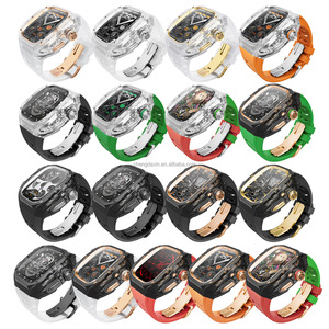 Sang Trọng Sông Băng Rõ Ràng Trường Hợp Mod Kit Cho Iwatch Loạt Siêu 3 2 <span class=keywords><strong>1</strong></span> Trong Suốt Trường Hợp Đối Với Apple Đồng Hồ Siêu 49Mm Mod Kit Ban Nhạc Đồng Hồ - Product Image 3