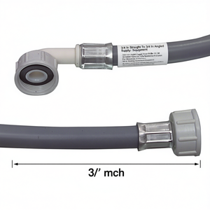 Manguera de suministro recta de 3/4 pulgadas a manguera angular de 3/4 pulgadas, 90 bar, 25 °C, 2 m, para equipos de lavado - Product Image 2
