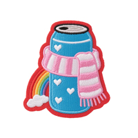 Patch brodé thermocollant personnalisé en feutre non tissé avec couleurs sur mesure pour vêtements