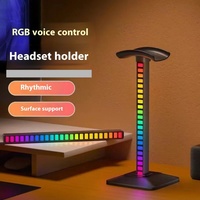 Soporte para Auriculares con Iluminación RGB Ecológico, con Lámpara de Captación de Sonido para Juegos de Computadora, Modelo Z10, Molde Privado ABS