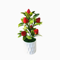 Ensemble de 7 Bonsaïs de Fruits Artificiels Réalistes pour la Décoration de Restaurant, de Bureau et de Mariage de Noël
