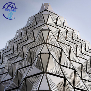 Nhôm đục lỗ kim loại dân cư Tấm ốp tường Vật liệu mặt tiền bên ngoài bảng nhôm - Product Image 4