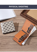 Dompet Pria Baellerry Desain Baru Tipis Minimalis, Dompet Kartu Fungsional untuk Pria, Dompet Bisnis Sederhana Kecil untuk Pria, PU