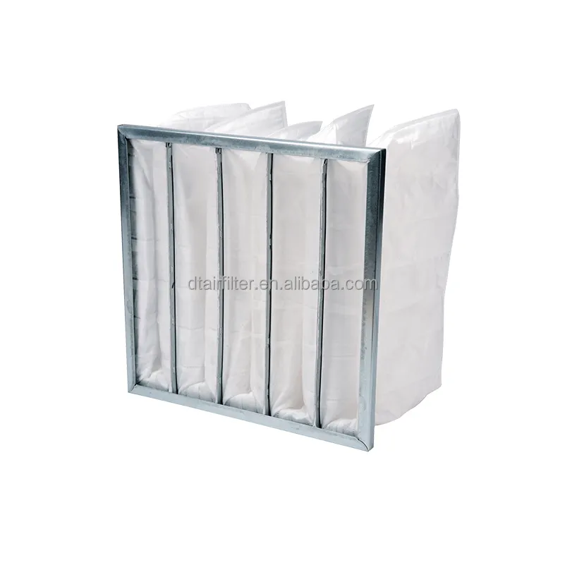 high quality competitive synthetic glass fiber industrial commercial bag f6f7f8f9 medium efficiency AHU air conditioning filter