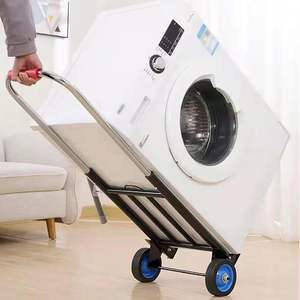 Carretilla de Plataforma Multifuncional Universal de Acero Inoxidable, Carretilla de <span class=keywords><strong>Mochila</strong></span> Resistente para Almacenamiento, Compras y Uso en Oficina, Color Negro - Product Image 2