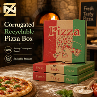 Caja de Cartón Corrugado Biodegradable para Pizza de 7/8/9/10/12 Pulgadas con Logotipo Personalizado