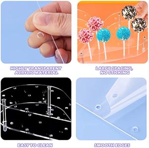 ที่ใส่เค้กอะคริลิค24รูรูปหัวใจแบบปรับแต่งได้สไตล์ทันสมัย - Product Image 6