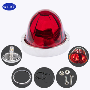 Nieuwe vrachtwagen aanhangerlamp LED licht glas watermeloen design Star Duty kiepwagen carrosserie rood amber heldere lens DC12V/24V universeel - Product Image 5