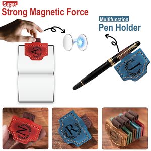 Marcadores Magnéticos Personalizados <span class=keywords><strong>con</strong></span> Portaplumas, Marcador de Cuero <span class=keywords><strong>con</strong></span> Iniciales de <span class=keywords><strong>Nombre</strong></span> de 26 Letras - Product Image 4
