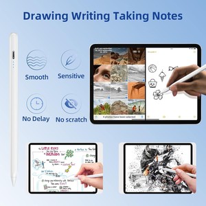 <span class=keywords><strong>Stylet</strong></span> en aluminium pour <span class=keywords><strong>iPad</strong></span> 2018-2026 <span class=keywords><strong>avec</strong></span> rejet de paume, charge rapide, sensibilité à l'inclinaison, ZD02, 8 heures d'autonomie, compatible - Product Image 4