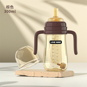 ถ้วยป้อนอาหารเด็กคอกว้าง300มล. วัสดุ PPSU ดีที่สุดลายการ์ตูน BPA ฟรีคุณลักษณะป้องกันการตกหล่น - Product Image 2