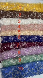 Cuentas de diseño de lentejuelas Tela de encaje colorido para <span class=keywords><strong>alta</strong></span> <span class=keywords><strong>costura</strong></span> MOQ pequeño en stock - Product Image 6