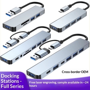 Docking Station in Lega di Alluminio Type-<span class=keywords><strong>C</strong></span>, Hub Multifunzione con 8 Porte, Splitter <span class=keywords><strong>USB</strong></span> ad Alta Definizione e Lettore di Schede - Product Image 2