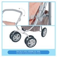 Starri-poussette en tissu pour poupée, buggy avec roues frontales pivotantes, poignée réglable et siège arrière, nouvelle collection 2022