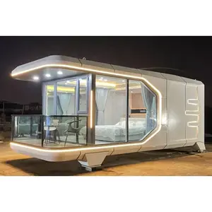 20ft 40ft Luxury Finishing Modern Style office container house Activity Room With Smart Home AI Voice Space Capsule